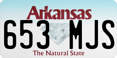 AR license plate 653MJS