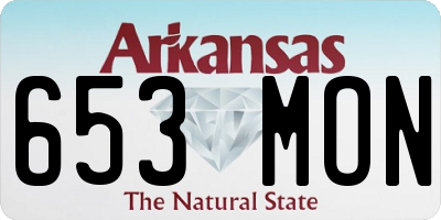 AR license plate 653MON