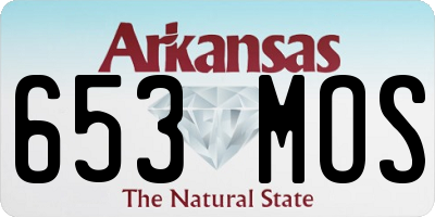 AR license plate 653MOS