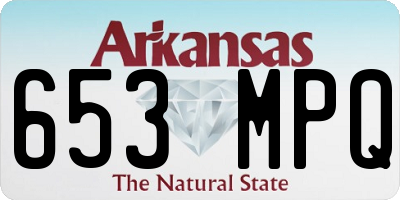 AR license plate 653MPQ