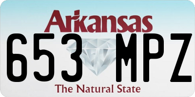 AR license plate 653MPZ