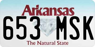 AR license plate 653MSK