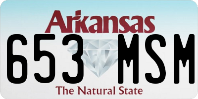 AR license plate 653MSM