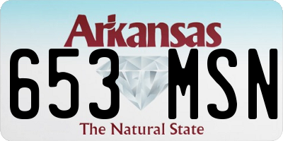 AR license plate 653MSN
