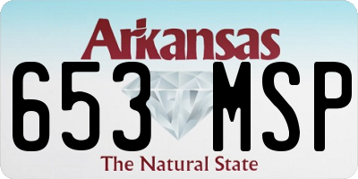 AR license plate 653MSP
