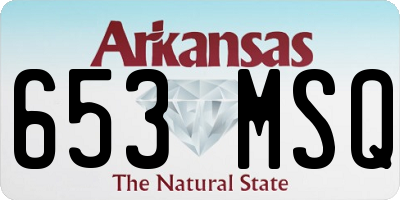 AR license plate 653MSQ