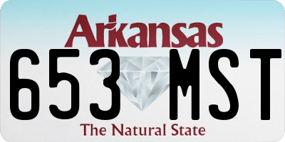 AR license plate 653MST