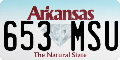 AR license plate 653MSU