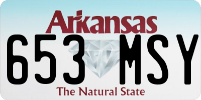 AR license plate 653MSY