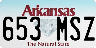 AR license plate 653MSZ