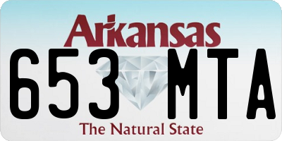 AR license plate 653MTA