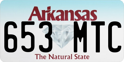 AR license plate 653MTC