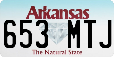 AR license plate 653MTJ