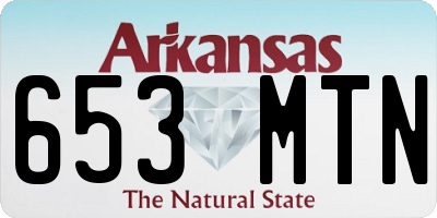 AR license plate 653MTN