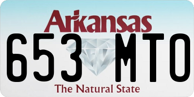 AR license plate 653MTO