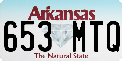 AR license plate 653MTQ