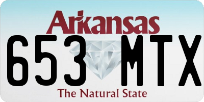 AR license plate 653MTX
