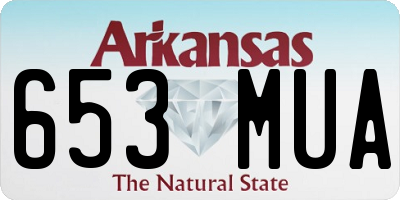 AR license plate 653MUA
