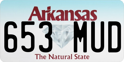 AR license plate 653MUD