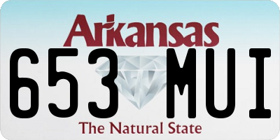 AR license plate 653MUI
