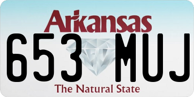 AR license plate 653MUJ