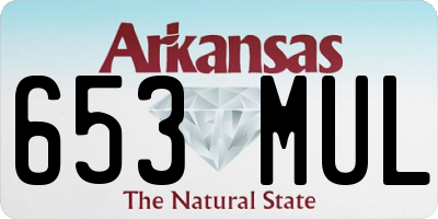 AR license plate 653MUL