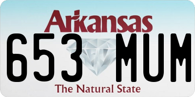 AR license plate 653MUM