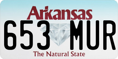 AR license plate 653MUR