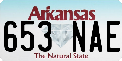 AR license plate 653NAE