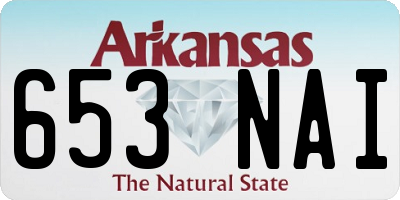 AR license plate 653NAI