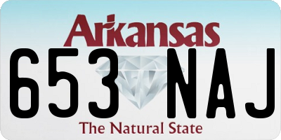 AR license plate 653NAJ