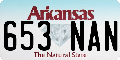 AR license plate 653NAN