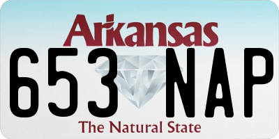 AR license plate 653NAP