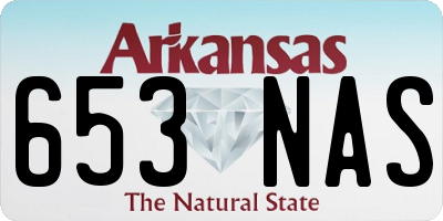 AR license plate 653NAS