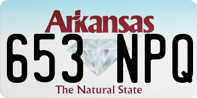AR license plate 653NPQ