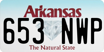 AR license plate 653NWP
