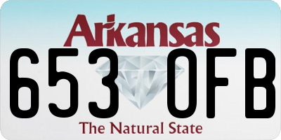 AR license plate 653OFB