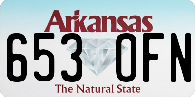 AR license plate 653OFN