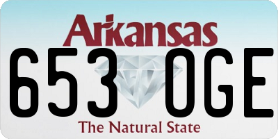 AR license plate 653OGE