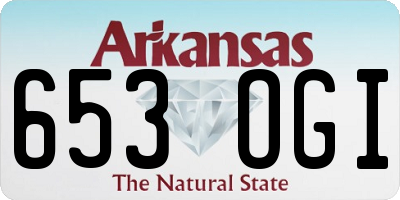 AR license plate 653OGI