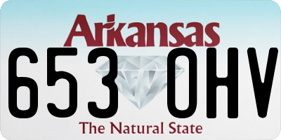 AR license plate 653OHV