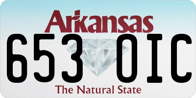 AR license plate 653OIC