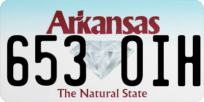 AR license plate 653OIH