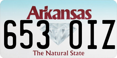 AR license plate 653OIZ