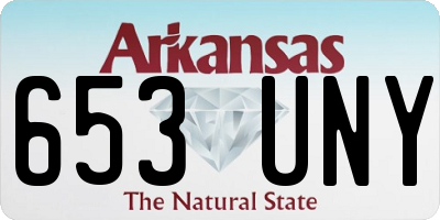AR license plate 653UNY