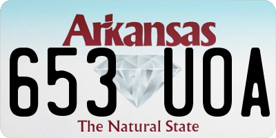 AR license plate 653UOA
