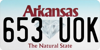AR license plate 653UOK