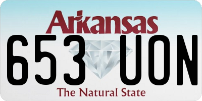 AR license plate 653UON