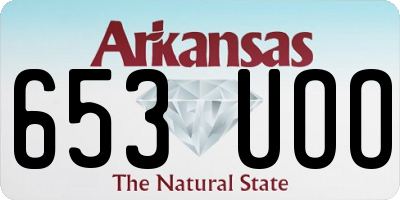 AR license plate 653UOO