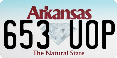 AR license plate 653UOP